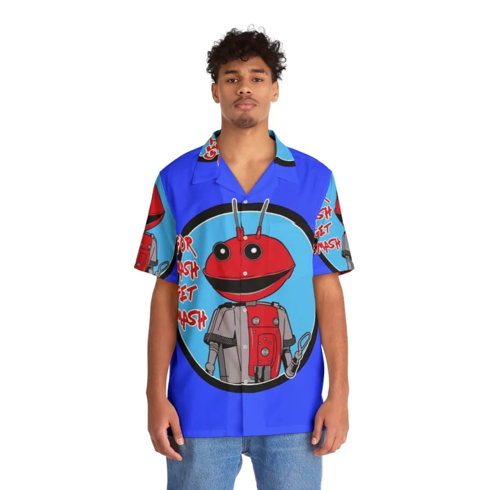 80s Retro For Mash Get Smash Robot Hawaiian Shirt | Vintage TV