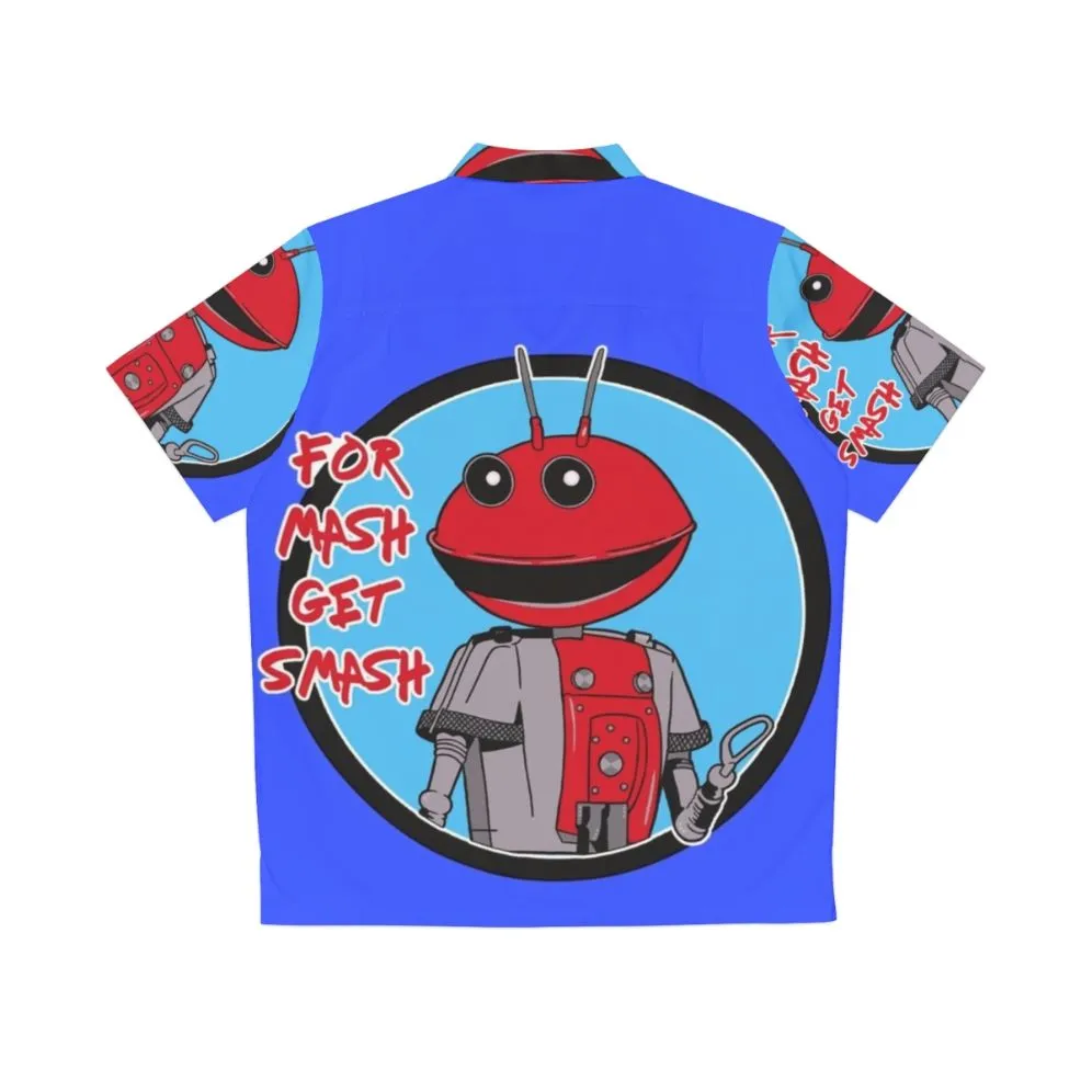 80s Retro For Mash Get Smash Robot Hawaiian Shirt | Vintage TV