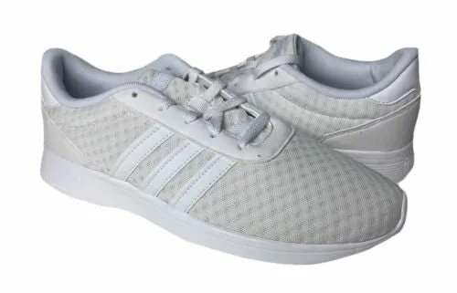 Adidas Unisex Lite Racer Running Shoes White Size 8