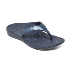 Aetrex Women's Fiji Flips- Navy