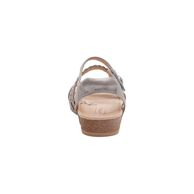 Aetrex Women's Jillian Sandals- Brushed Silver