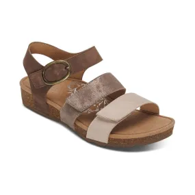 Aetrex Women's Lilly Sandals- Taupe