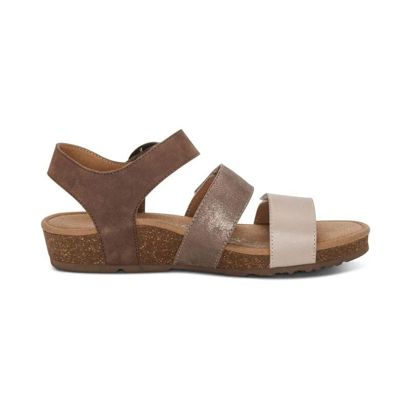 Aetrex Women's Lilly Sandals- Taupe