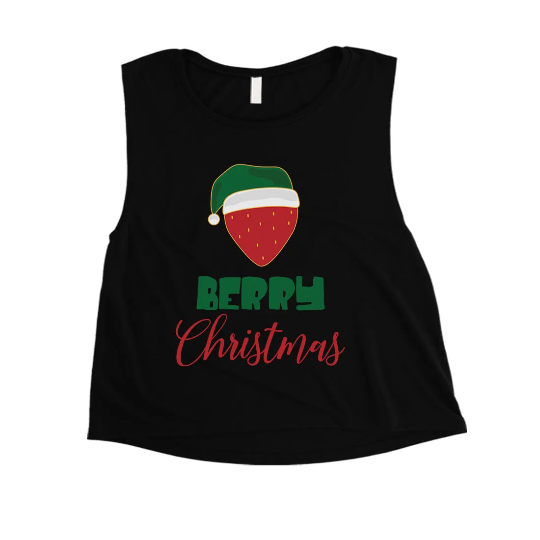 Berry Christmas Womens Crop Top
