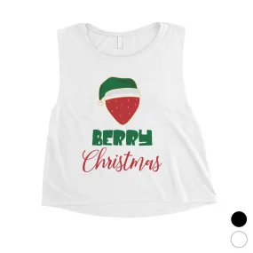 Berry Christmas Womens Crop Top