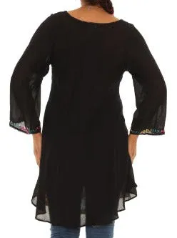 Black & Red Star Three-Quarter Sleeve Lace