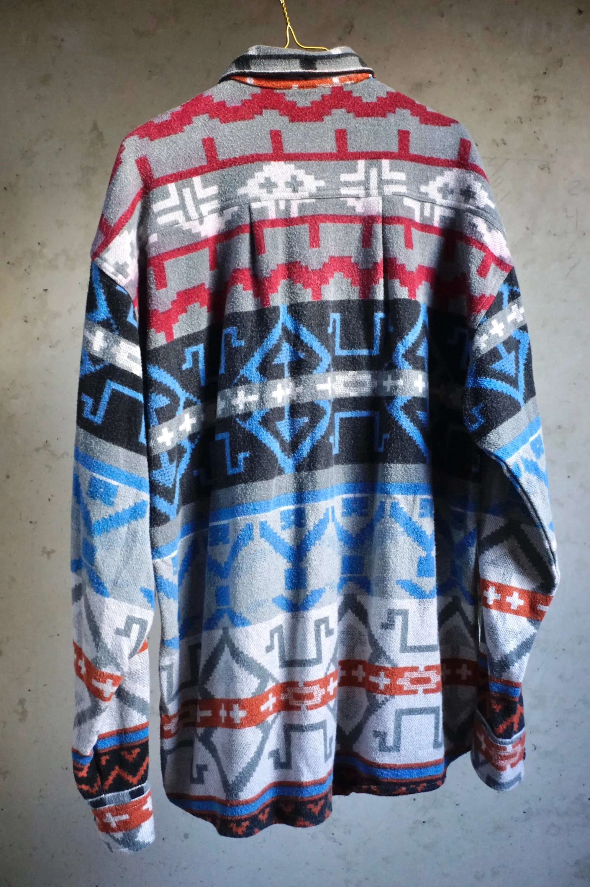 Blue comfort- Vintage Flanel blouse - Unisex - XL