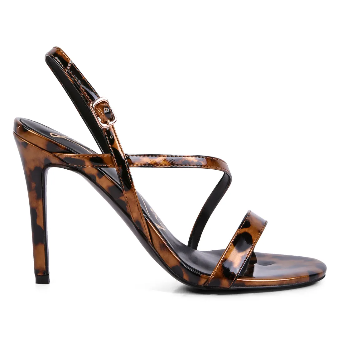 Brown Ankle Strap High Heels