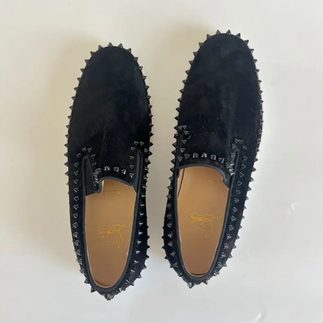 Christian Louboutin Stud Embellished Slip-On Loafers, 42