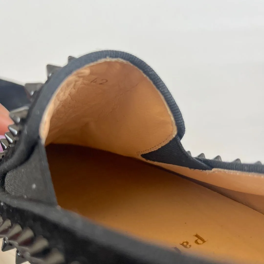 Christian Louboutin Stud Embellished Slip-On Loafers, 42