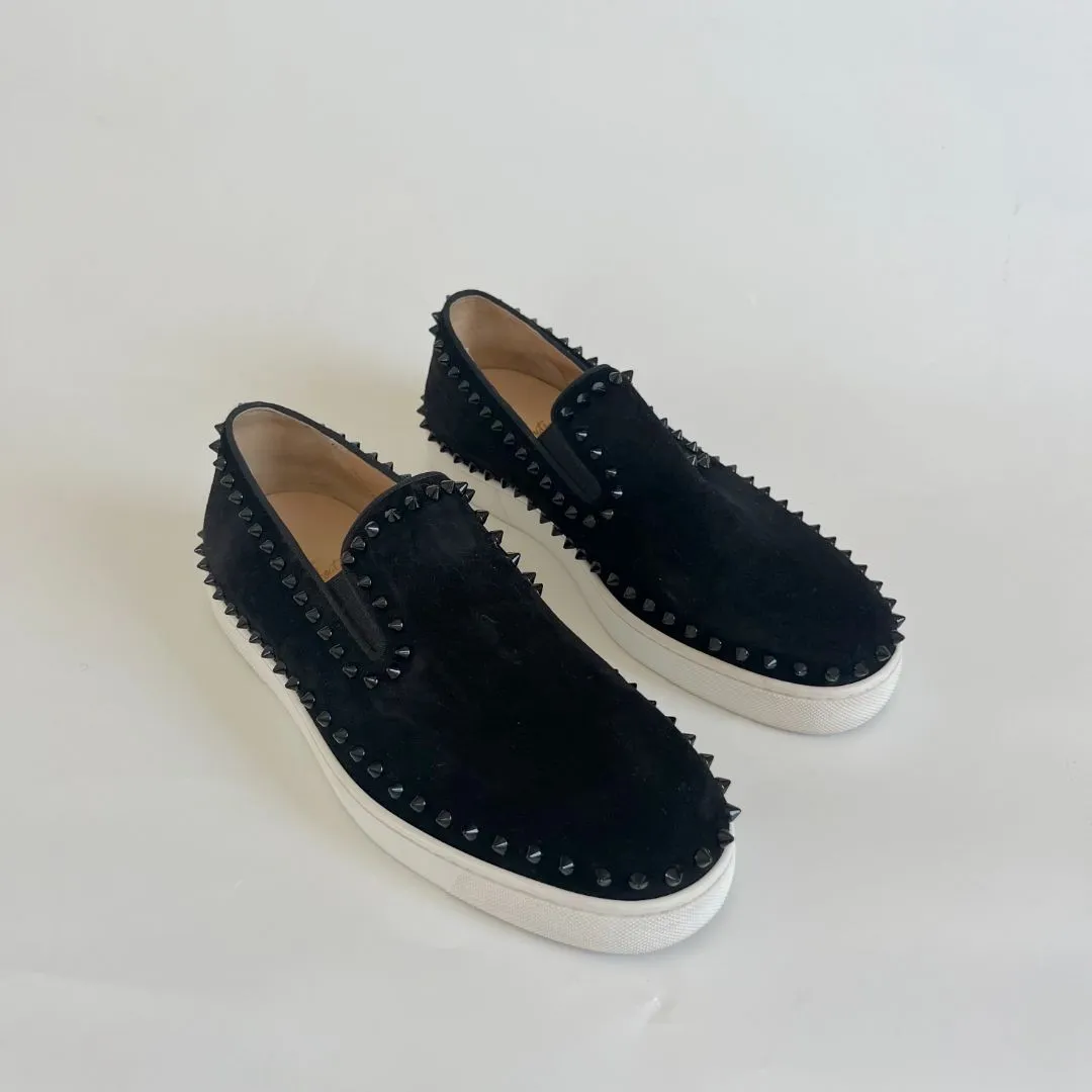 Christian Louboutin Stud Embellished Slip-On Loafers, 42