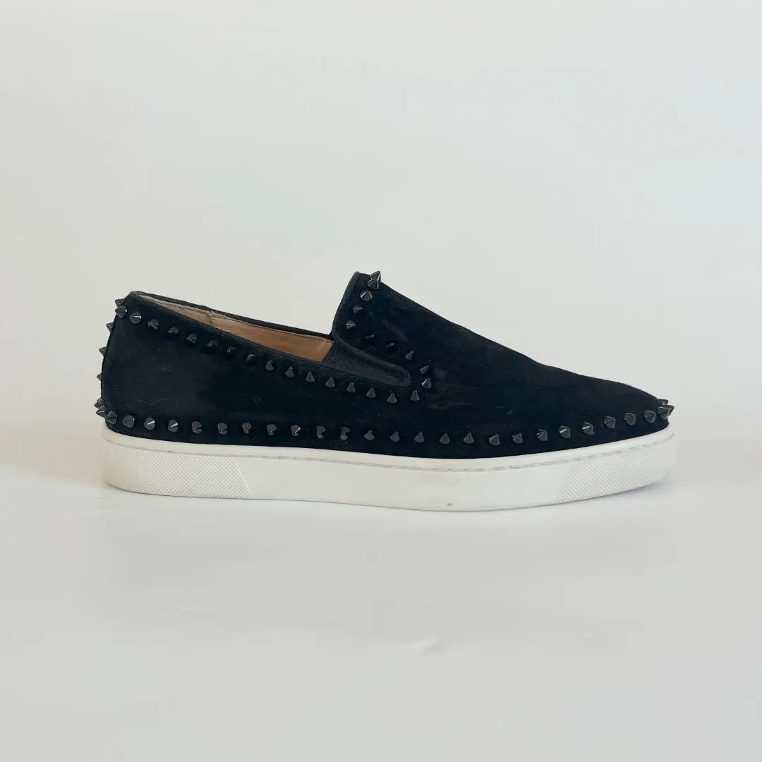 Christian Louboutin Stud Embellished Slip-On Loafers, 42