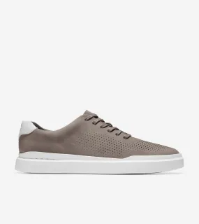 Cole Haan Grandpro Rally Laser Cut Ironstone/Optic White Perforated Sneakers