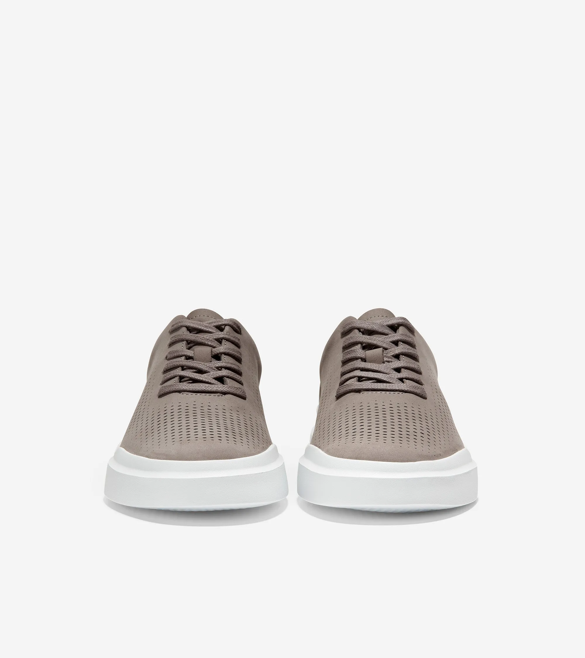 Cole Haan Grandpro Rally Laser Cut Ironstone/Optic White Perforated Sneakers