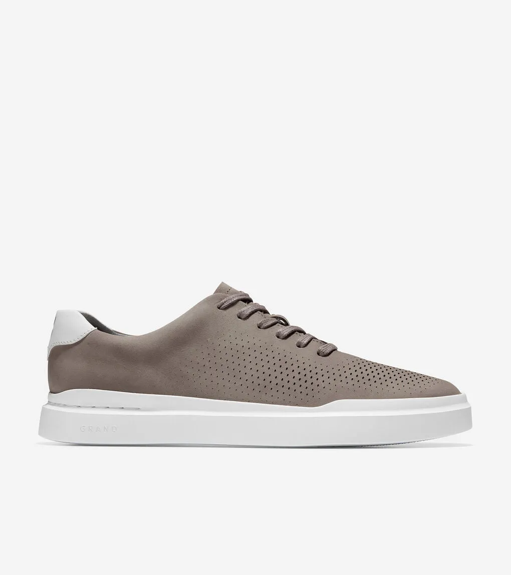 Cole Haan Grandpro Rally Laser Cut Ironstone/Optic White Perforated Sneakers