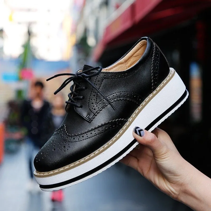 Cuzcare Walking Shoes For Women Comfy Interior Versatile Casual Oxford Shoes Modern