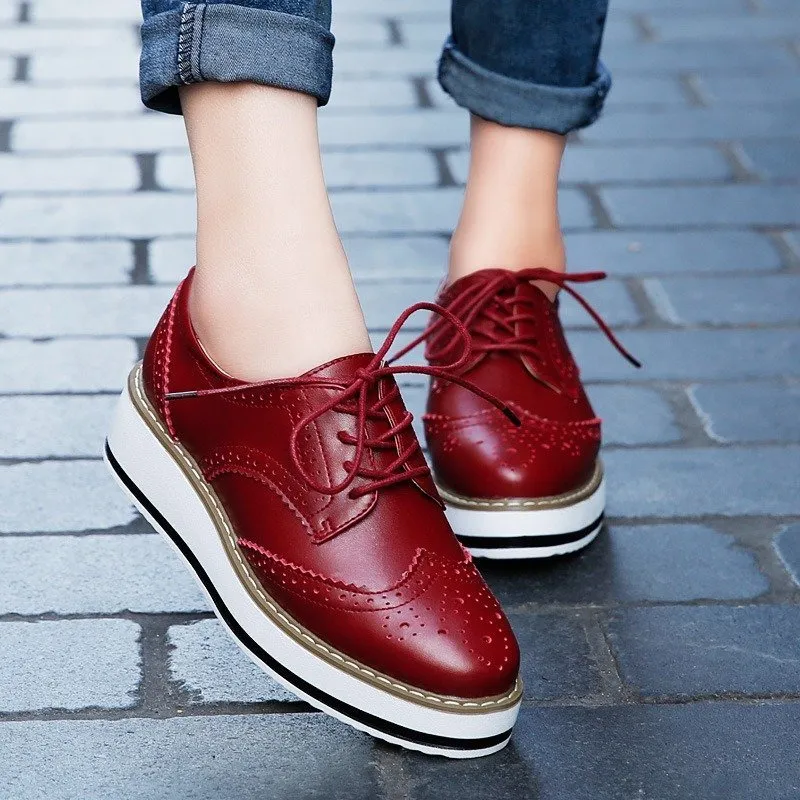 Cuzcare Walking Shoes For Women Comfy Interior Versatile Casual Oxford Shoes Modern