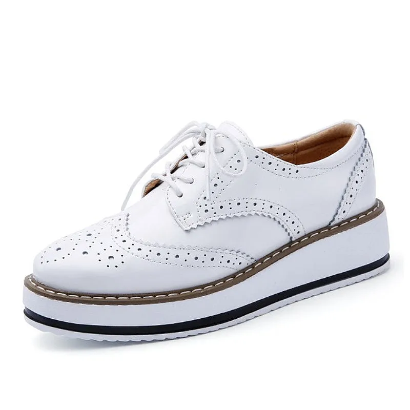 Cuzcare Walking Shoes For Women Comfy Interior Versatile Casual Oxford Shoes Modern