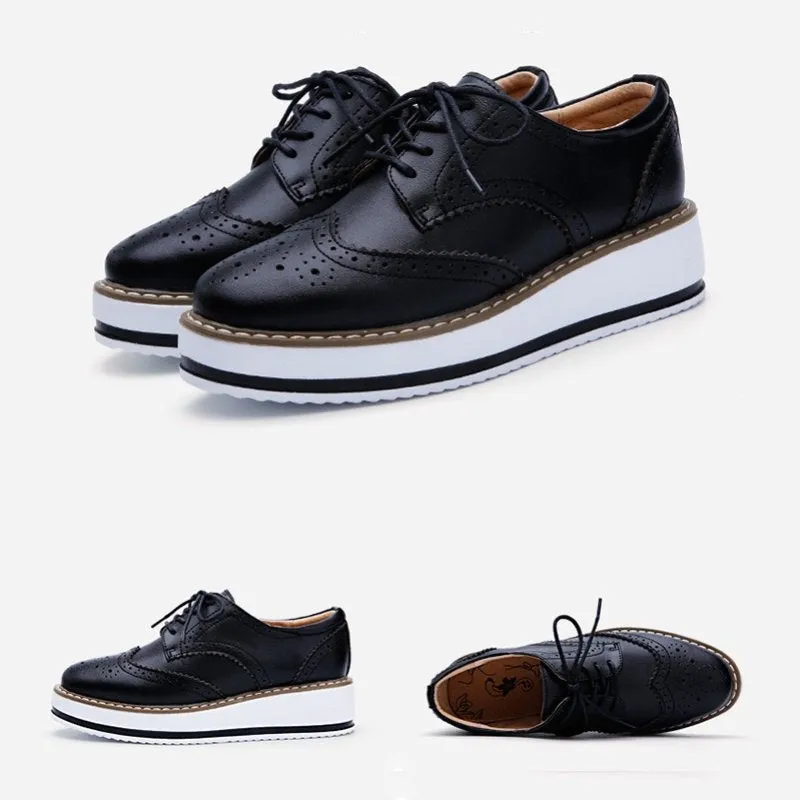 Cuzcare Walking Shoes For Women Comfy Interior Versatile Casual Oxford Shoes Modern