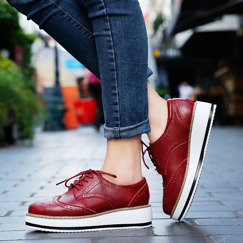 Cuzcare Walking Shoes For Women Comfy Interior Versatile Casual Oxford Shoes Modern