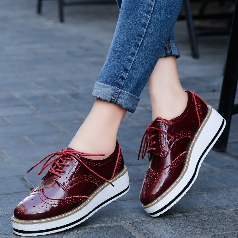 Cuzcare Walking Shoes For Women Comfy Interior Versatile Casual Oxford Shoes Modern