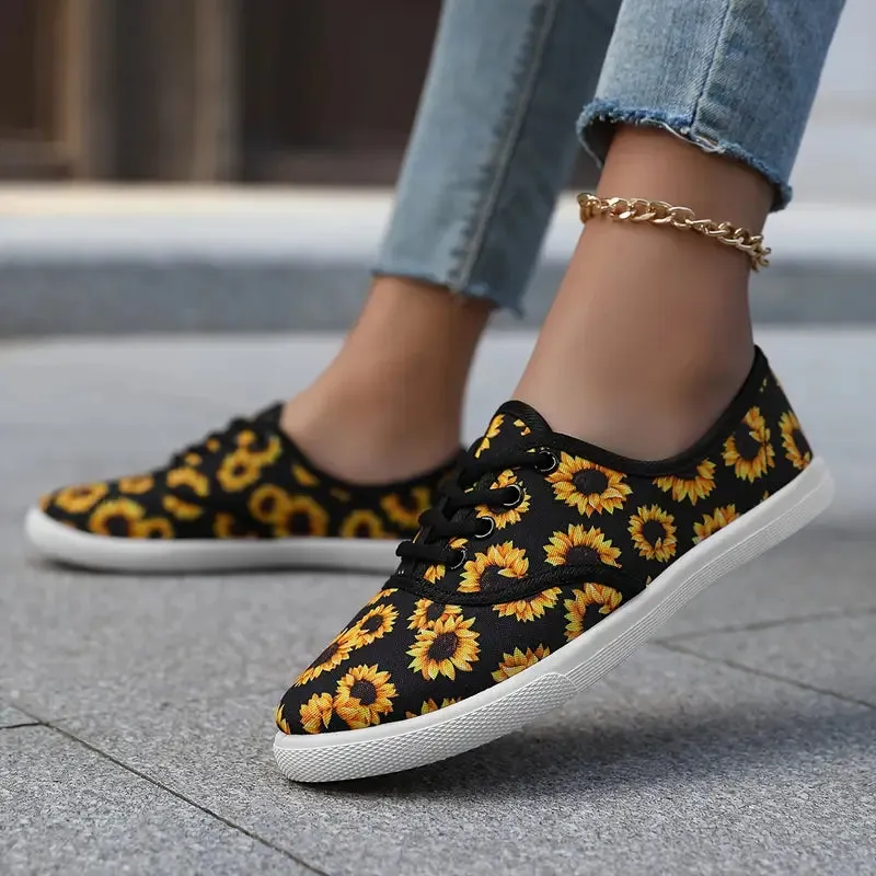 Dames slip-on loafers-licht zomerschoenen met bloemenmotief