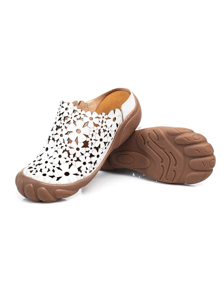 Duck Toe Comfortable Handmade Retro Leather Slippers
