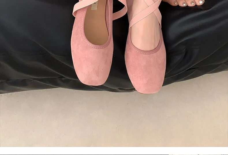 Faux-Suede Ballet Flats in 5 Colors