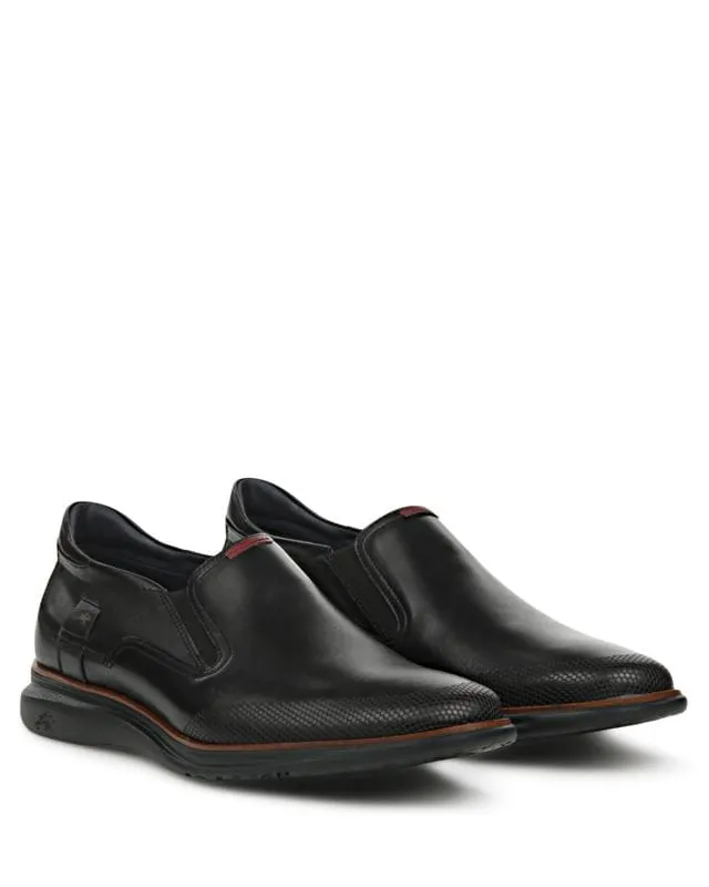 Fluchos Men's Fenix Slip On Loafers- Brezza Negro
