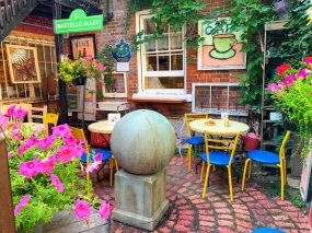 Fountain in Martello Alley Courtyard postcard by David Dossett