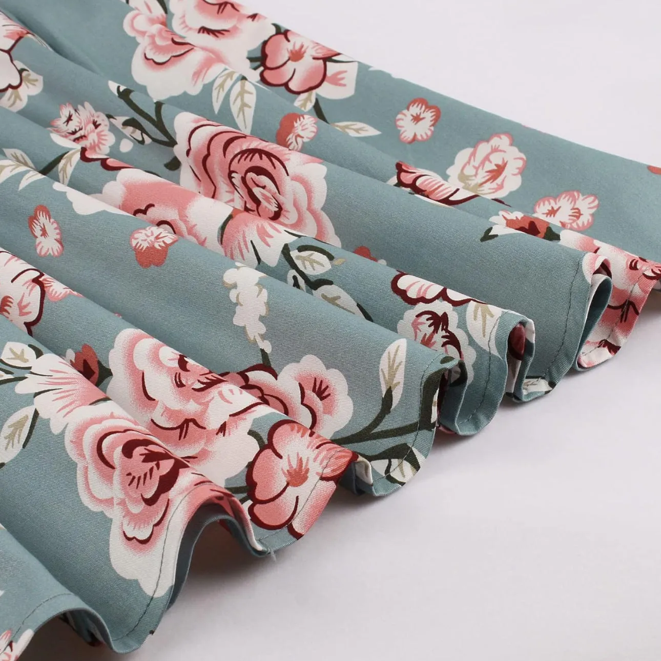Hepburn Inspired Floral Bottom Swing Dress (US Sizes Small - 4XLarge)