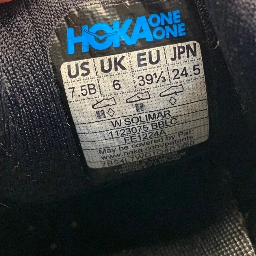 HOKA ONE ONE Men's Black Solimar Lace-Up Lightweight Running Sneakers SZ 7.5