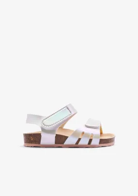 Iridiscent White Bio Sandals