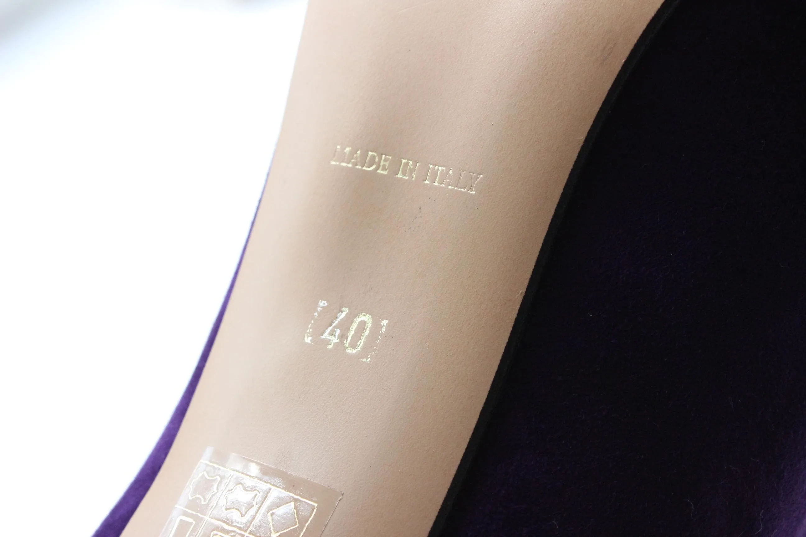 Italian Made Premium Purple Suede Pumps ~ Euro 40