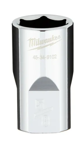 Milwaukee 45-34-9102 Socket, 5/8 in Socket, 1/2 in Drive, 6-Point, Chrome Vanadium Steel, Chrome :CD: QUANTITY: 1