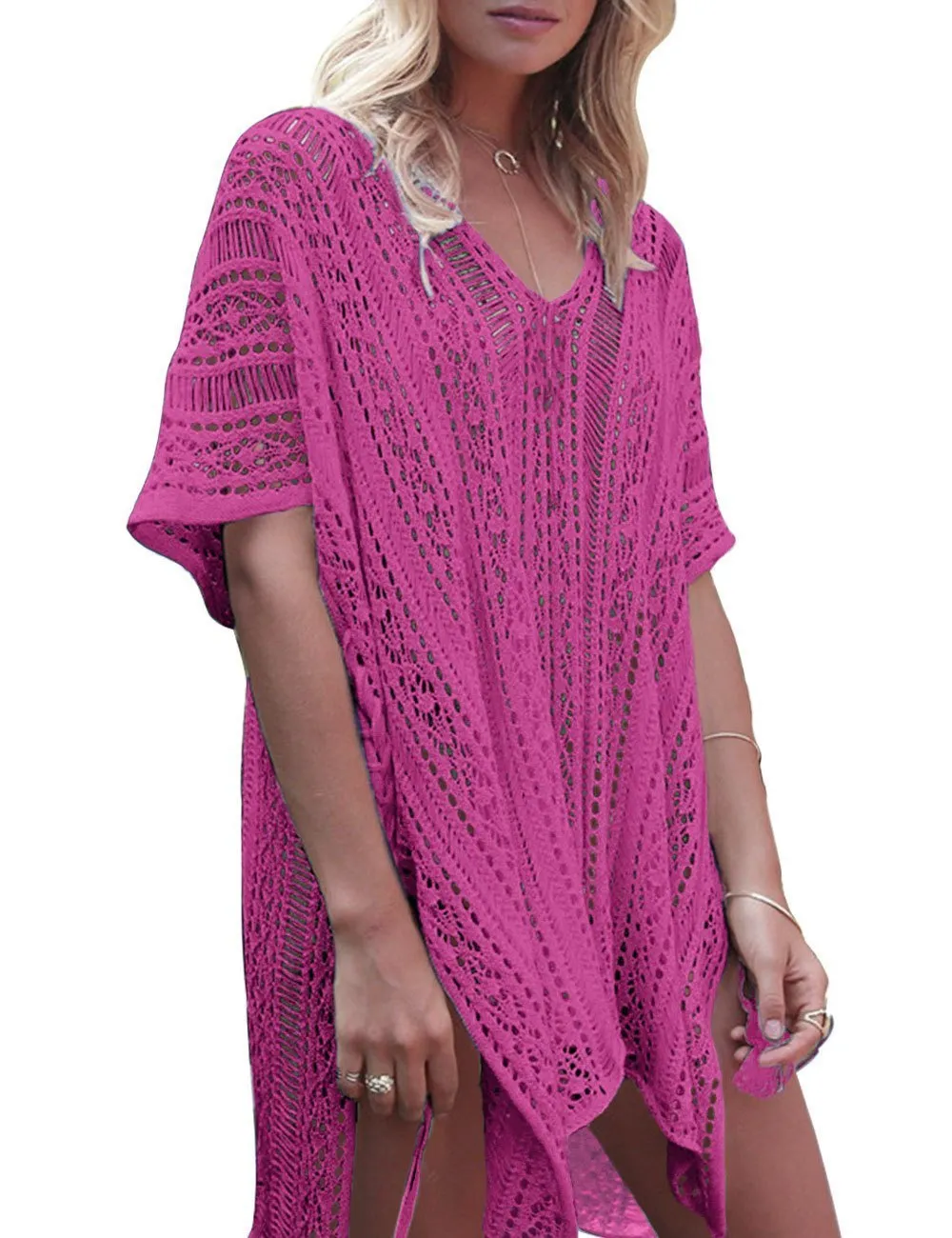 New Knit Hollow Irregular Swimwear Bikini Cover Up