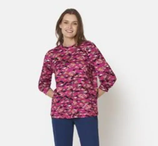 Signature abstract circle pattern print tops