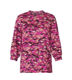 Signature abstract circle pattern print tops