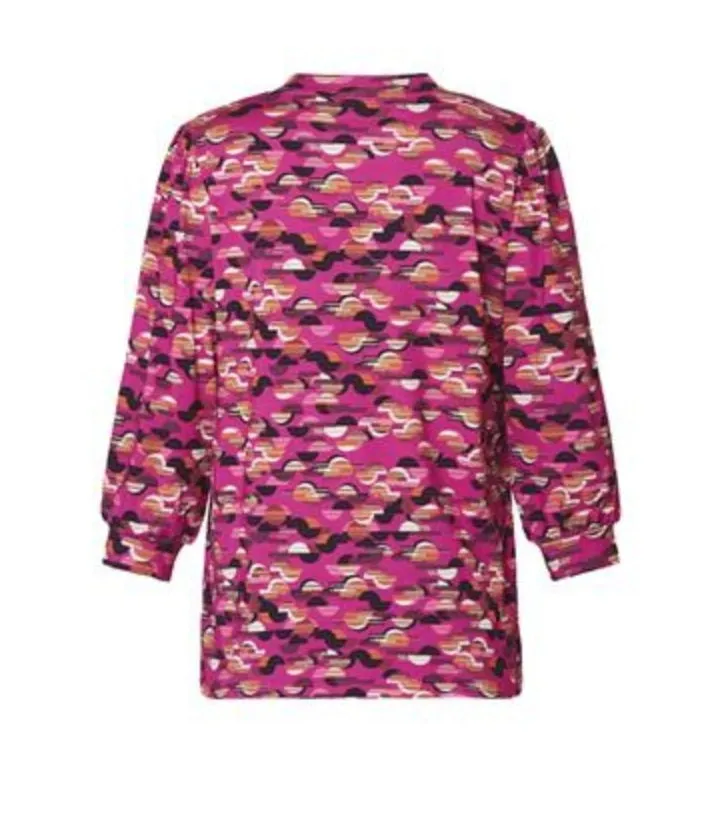 Signature abstract circle pattern print tops