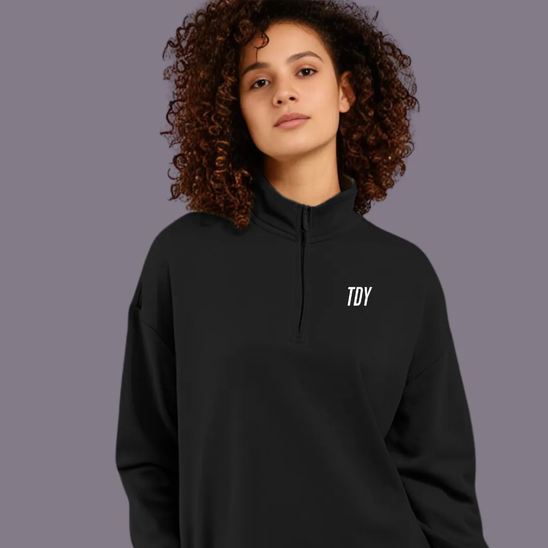 Stylish TDY Crop Jumper With Drawstring