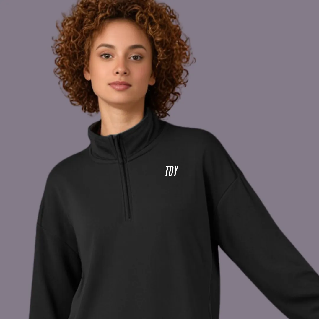 Stylish TDY Crop Jumper With Drawstring