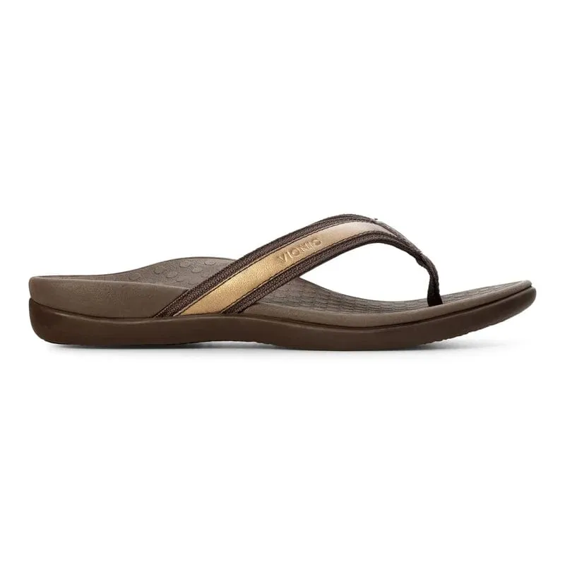 Vionic Women's Tide II Flip Flops- Bronze