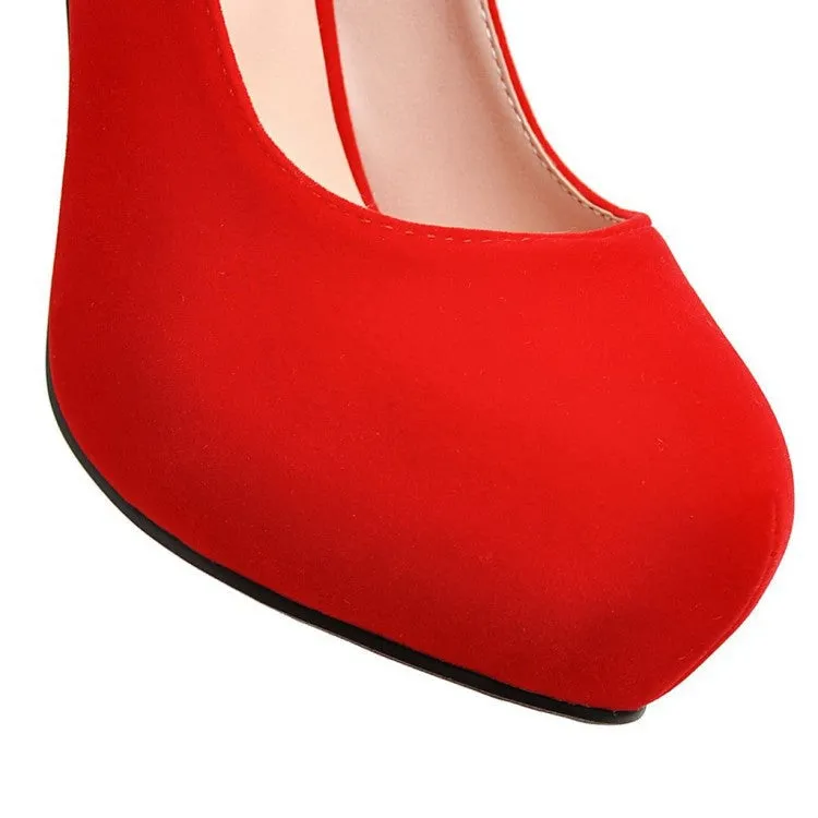 Women sequin color block pendant buckle strap dancing high heels