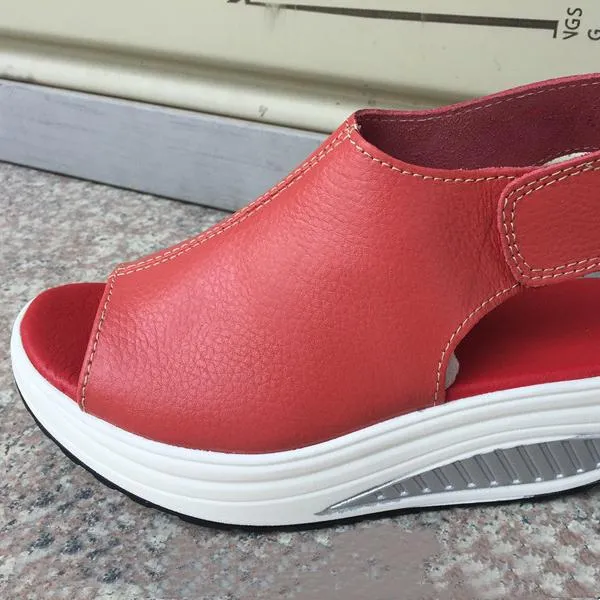 Women's mesh platform sneakers sandals soft comfy walking slip on sandals
