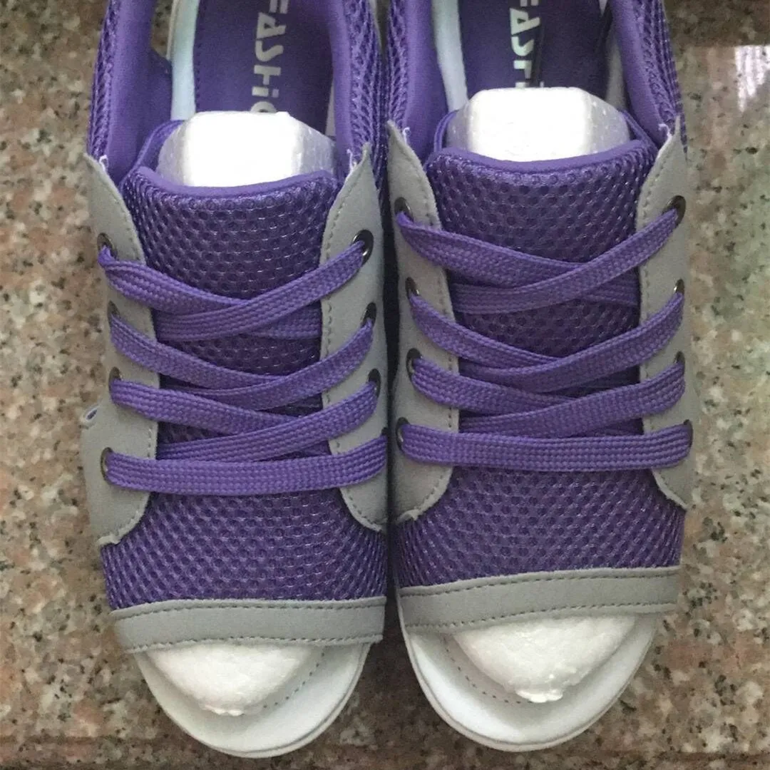 Women's mesh platform sneakers sandals soft comfy walking slip on sandals