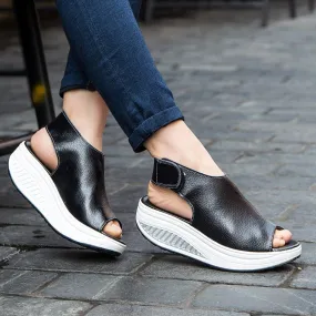 Women's mesh platform sneakers sandals soft comfy walking slip on sandals