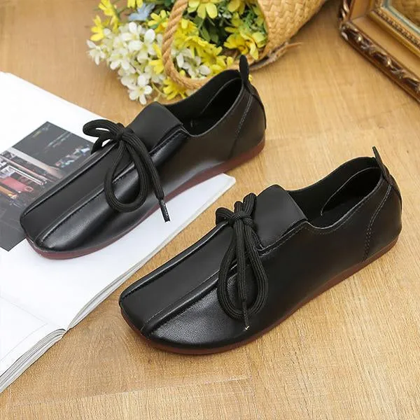 Women's Round Toe Casual Lace-Up Beanie Shoes 03616394S