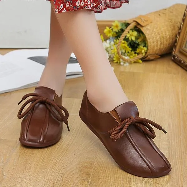 Women's Round Toe Casual Lace-Up Beanie Shoes 03616394S