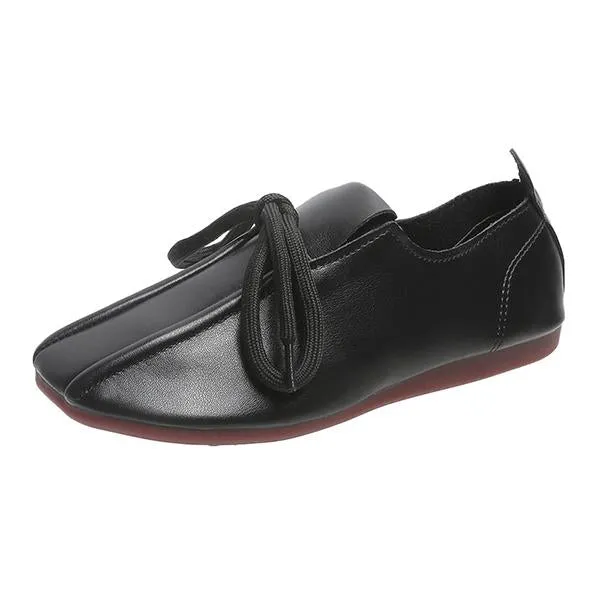 Women's Round Toe Casual Lace-Up Beanie Shoes 03616394S