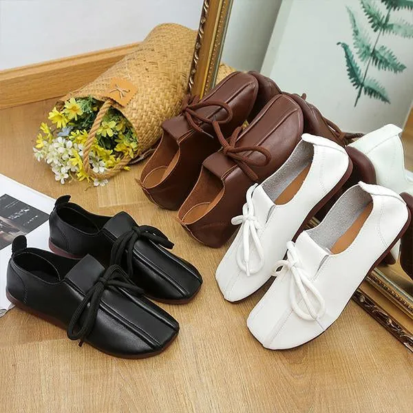 Women's Round Toe Casual Lace-Up Beanie Shoes 03616394S